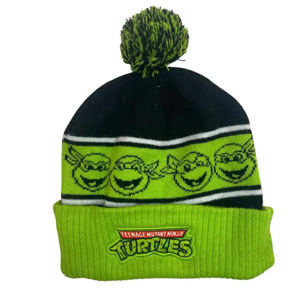 Teenage Mutant Ninja Turtles Pom Beanie Hat OSFM Nickelodeon 2024